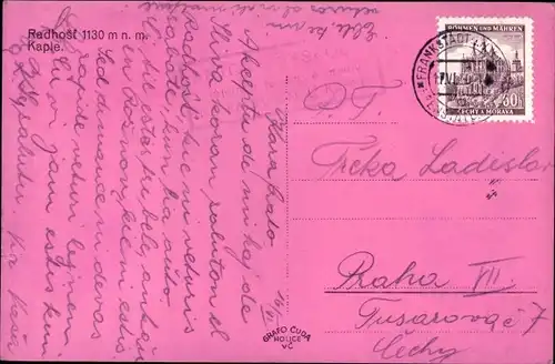 Ak Radhošť Radhoscht Region Pardubice, Kaple