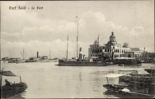Ak Port Said Ägypten, Le Port