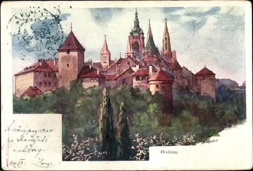 Litho Praha Prag Tschechien, Hradčany, Hradschin