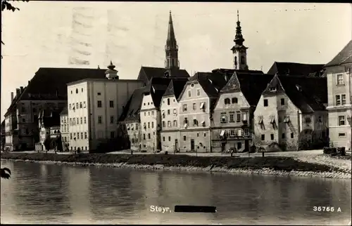 Ak Steyr in Oberösterreich, Uferpromenade