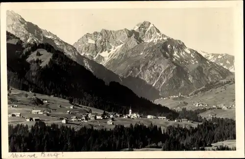 Ak Riezlern Mittelberg im Kleinwalsertal Vorarlberg, Hirschegg, Widderstein