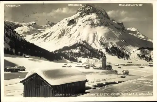 Ak Lech Vorarlberg, Hasenfluh, Omeshorn, Madlochabfahrt, Winter