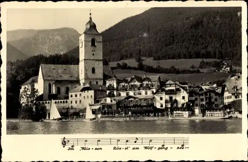 Ak St. Wolfgang am Wolfgangsee in Salzburg, Im Weissen Rössl, Hotel, Gesamtansicht