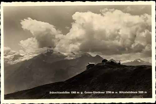 Ak Zell am See in Salzburg, Berghotel Schmittenhöhe, Gross-Glockner, Kitzsteinhorn