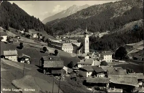 Ak Maria Luggau Kärnten Österreich, Ortsansicht mit Kirche