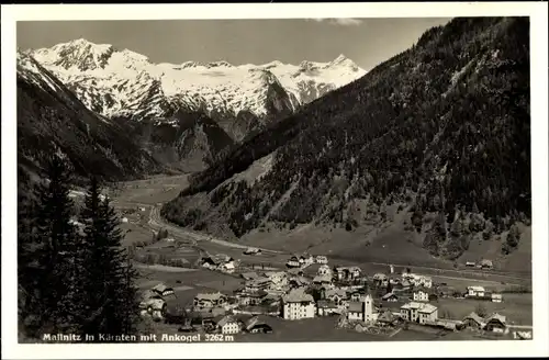 Ak Mallnitz in Kärnten, Panorama mit Ankogel