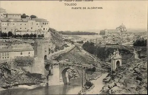 Ak Toledo Kastilien La Mancha Spanien, Puente de Alcantara