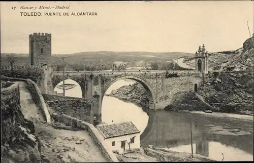 Ak Toledo Kastilien La Mancha Spanien, Puente de Alcantara