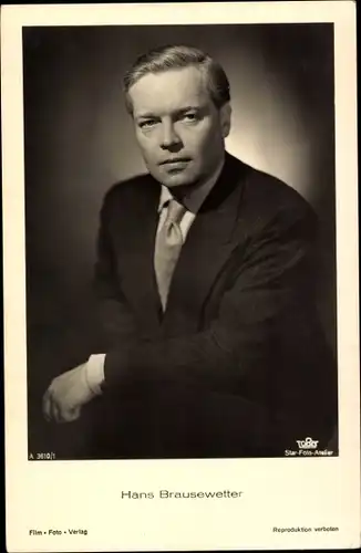 Ak Schauspieler Hans Brausewetter, Film Foto Verlag A 3510/1, Portrait