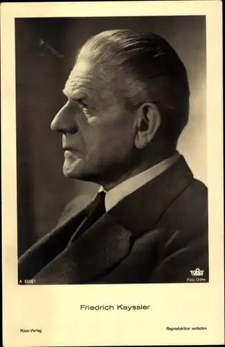 Ak Schauspieler Friedrich Kayssler, Portrait im Profil, Tobis Film, Ross A 3226 1