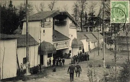 Ak Bruxelles Brüssel, Exposition 1910, Village Senegalais