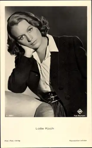 Ak Schauspielerin Lotte Koch, Portrait, Ufa Film