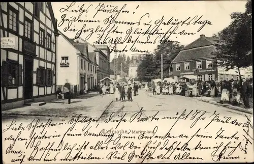 Ak Letmathe Iserlohn im Märkischen Kreis, Marktplatz, Straßenpartie