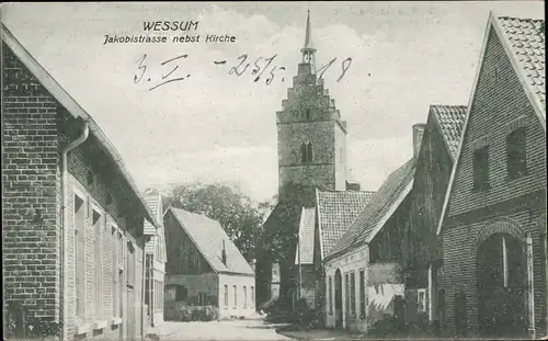 Ak Wessum Ahaus im Münsterland, Jakobistraße, Kirche