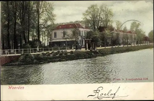 Ak Woerden Utrecht Niederlande, Teilansicht