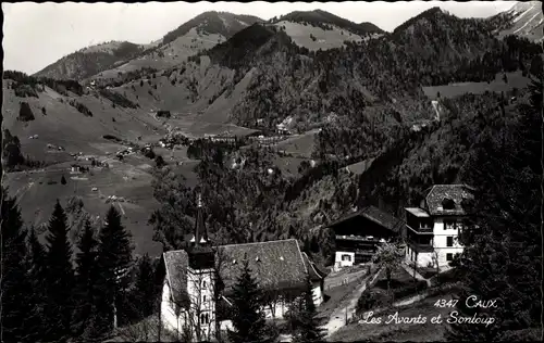 Ak Caux Montreux Kanton Waadt, Les Avants et Sonloup