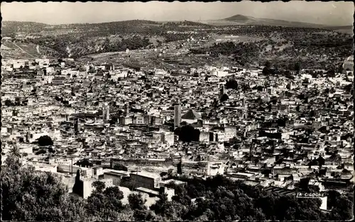 Ak Fès Fez Marokko, Panorama sur la ville ancienne