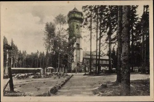 Ak Scheibenberg im Erzgebirge, Aussichtsturm
