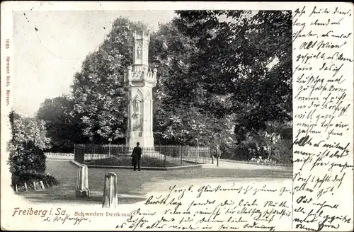 Ak Freiberg in Sachsen, Schwedendenkmal