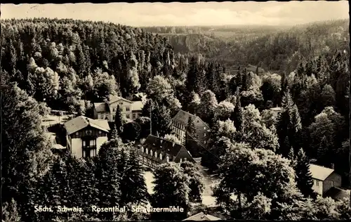 Ak Bad Schweizermühle Rosenthal Bielatal in Sachsen, Ortsansicht