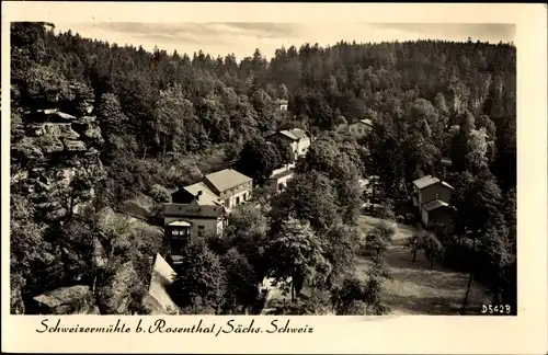 Ak Bad Schweizermühle Rosenthal Bielatal in Sachsen, Ortsansicht