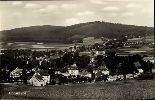 Ak Pieka Oppach in Sachsen, Blick auf den Ort mit Umgebung