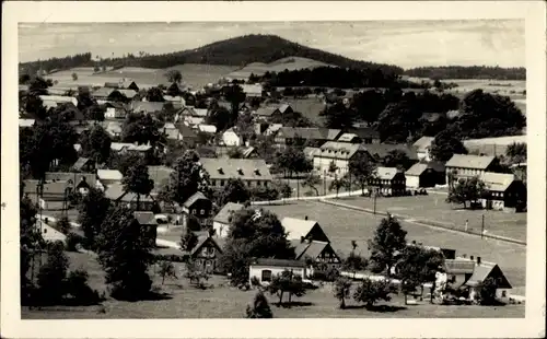Ak Schönbach Oberlausitz Kreis Görlitz, Gesamtansicht mit Bieleboh