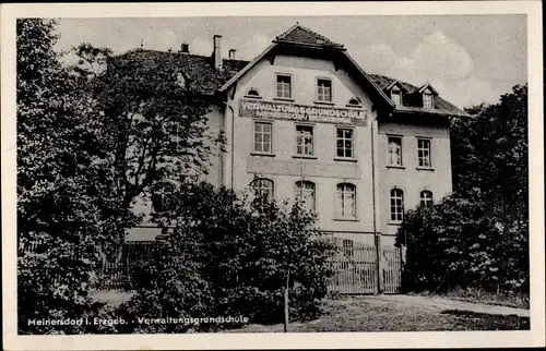 Ak Meinersdorf Burkhardtsdorf im Erzgebirge, Verwaltungsgrundschule