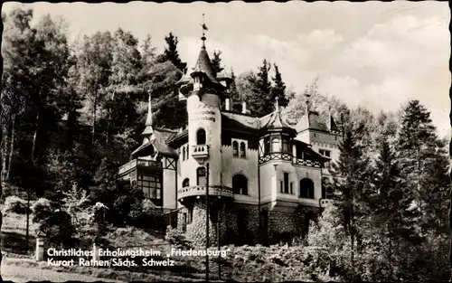 Ak Rathen an der Elbe Sächsische Schweiz, Christl. Erholungsheim Friedensburg