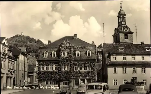 Ak Bad Blankenburg in Thüringen, Markt