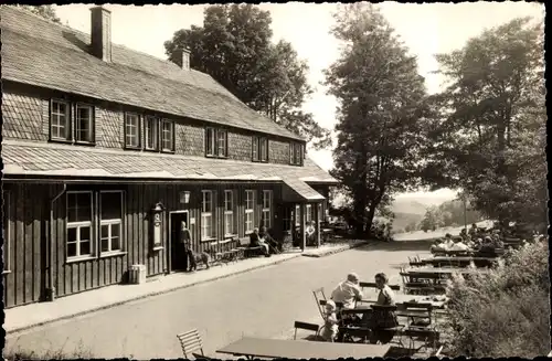Ak Schmiedefeld am Rennsteig Suhl Thüringen, Berggaststätte Stutenhaus