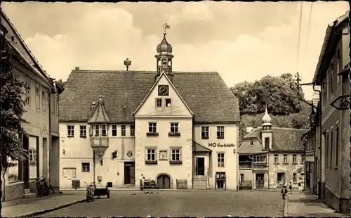 Ak Rastenberg in Thüringen, Rathaus mit Ratskeller, HO Gaststätte