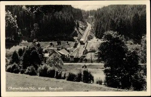 Ak Oberweißbach im Weißbachtal Thüringen, Bergbahn