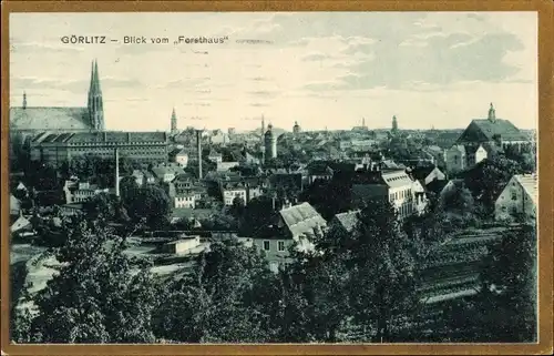 Ak Görlitz in der Lausitz, Blick vom Forsthaus