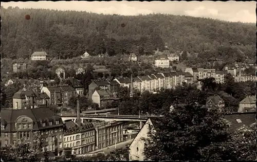 Ak Aue im Erzgebirge Sachsen, Blick auf das Bahnhofsviertel, Brücke