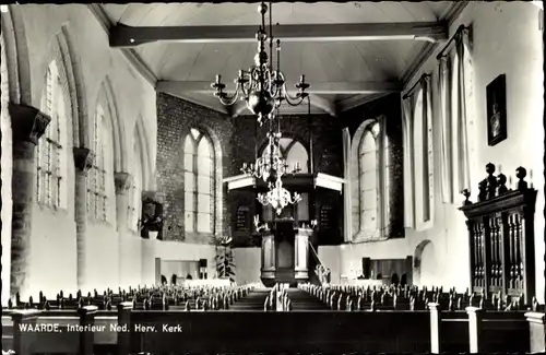 Ak Waarde Zeeland Niederlande, Interieur Ned. Herv. Kerk