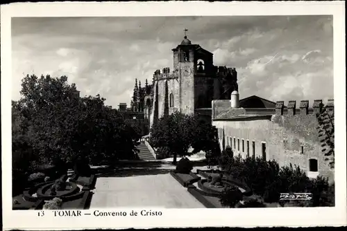 Ak Tomar Portugal, Convento de Cristo, Konvent, Gartenanlagen