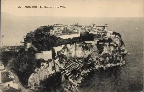 Ak Monaco, Le Rocher et la Ville