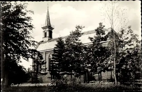 Ak Oud Loosdrecht Nordholland Niederlande, Herv. Kerk