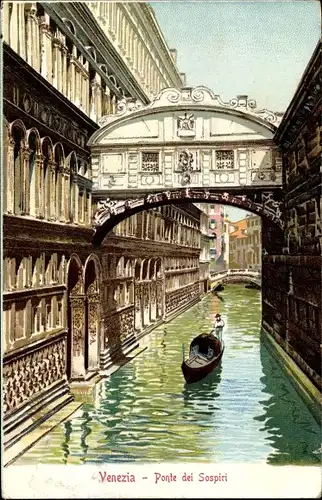 Litho Venezia Venedig Veneto, Ponte dei Sospiri