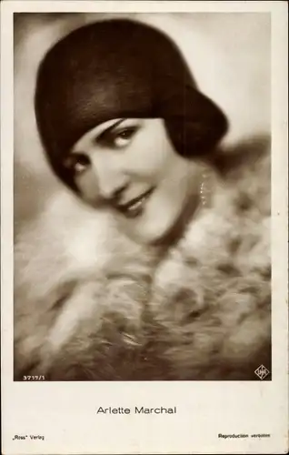 Ak Schauspielerin Arlette Marchal, Portrait