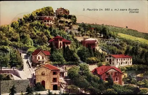 Ak San Maurizio Brunate Lago di Como Lombardia, Teilansicht