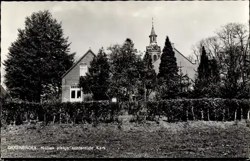 Ak Okkenbroek Overijssel, Teilansicht der Kirche