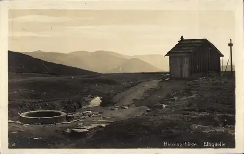 Ak Spindleruv Mlýn Spindlermühle Riesengebirge Region Königgrätz, Elbquelle