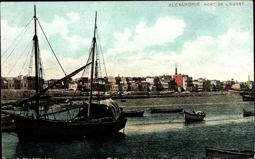 Ak Alexandria Ägypten, Port de l'Ouest