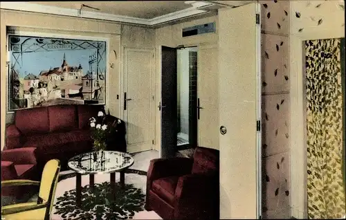 Ak Paquebot Ile de France, CGT French Line, Appartement de luxe Chantilly