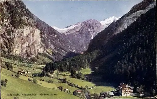 Ak Bad Gastein Badgastein in Salzburg, Kötschachtal, Grüner Baum