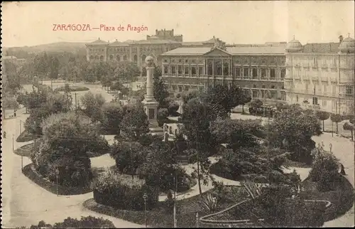 Ak Zaragoza Saragossa Aragonien, Plaza de Aragon