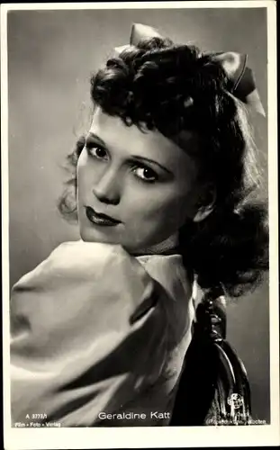 Ak Schauspielerin Geraldine Katt, Portrait
