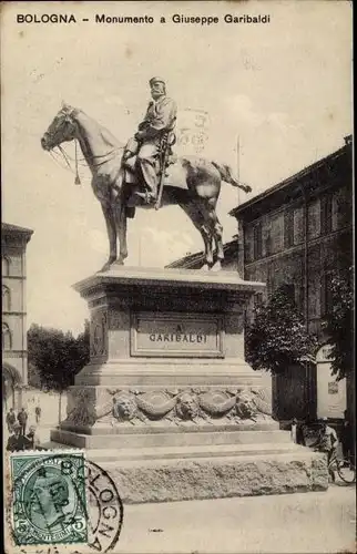 Ak Bologna Emilia Romagna, Monumento a Giuseppe Garibaldi